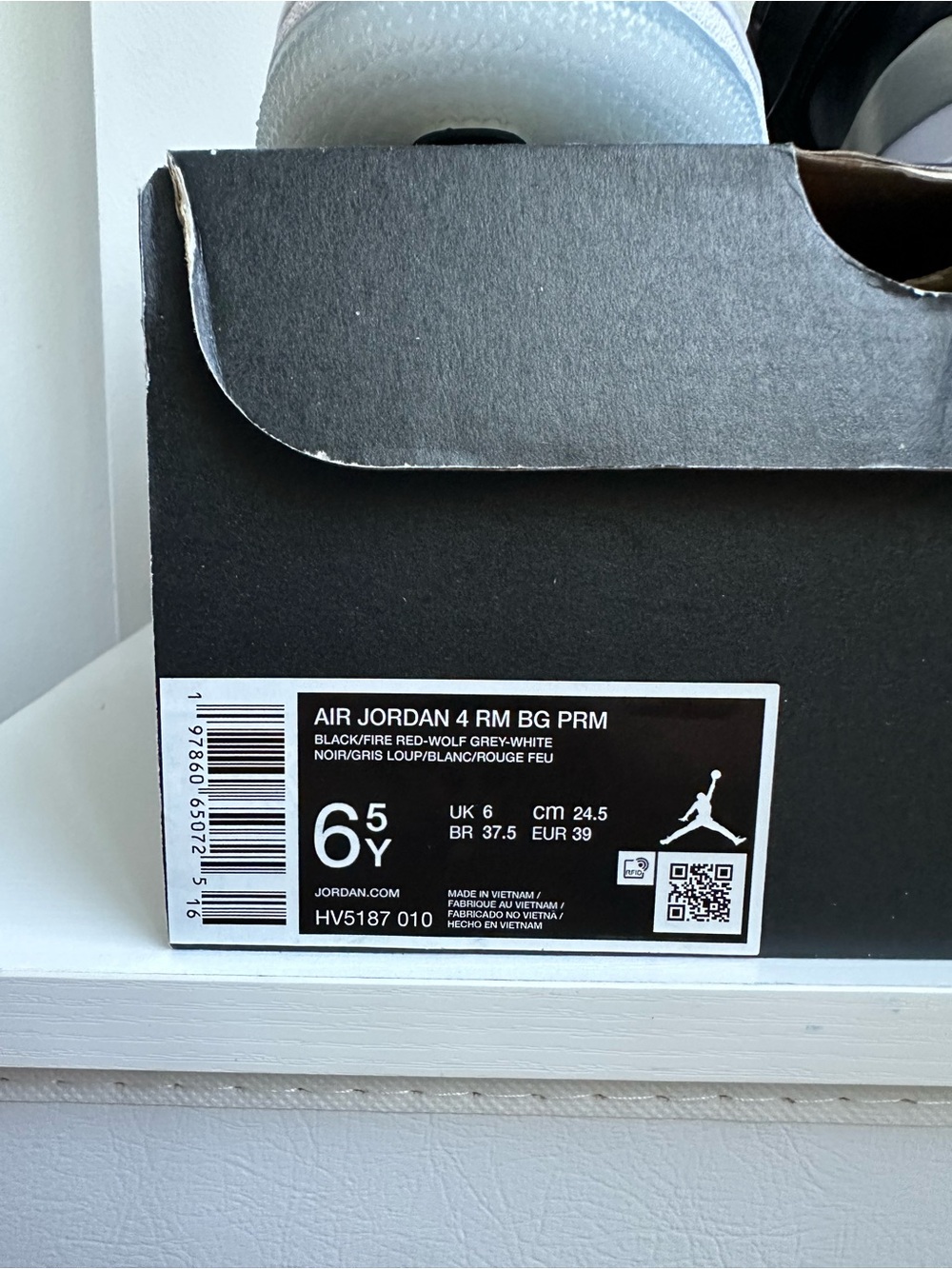 Air Jordan 4 RM 6.5Y 8W Sneakers - Picture 6 of 7